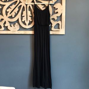 Lush - black cotton dress, adjustable strap